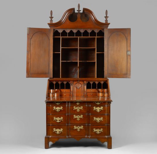 Chippendale Blocked-Front Secretary